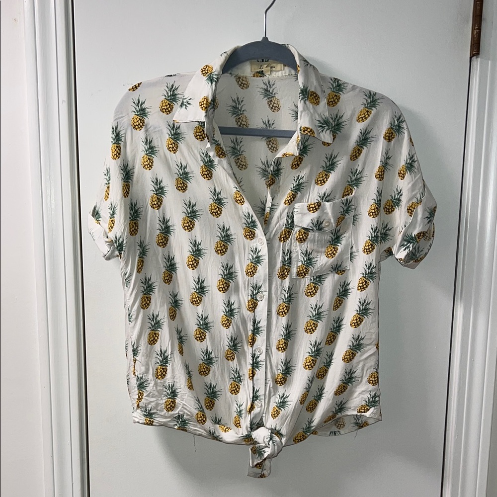 Love Notes Pineapple Print Shirt